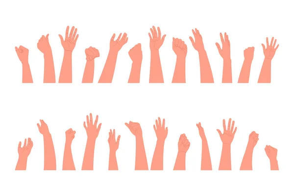 Human Hands Clapping Clapping Fans Illustration Flat Style White Background — Stock Photo, Image