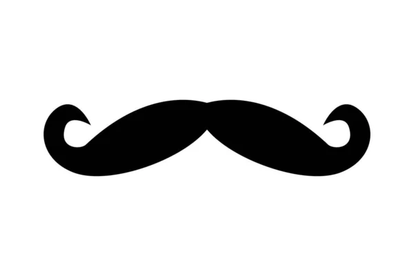 Icône de moustache rétro sur fond blanc isolé, illustration vectorielle — Image vectorielle