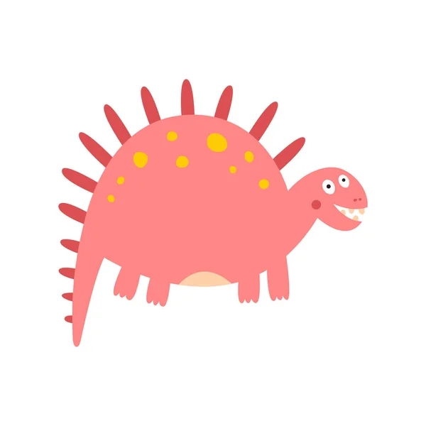 Милый Динозавр Нарисован Вектором Детской Моды — стоковый вектор
