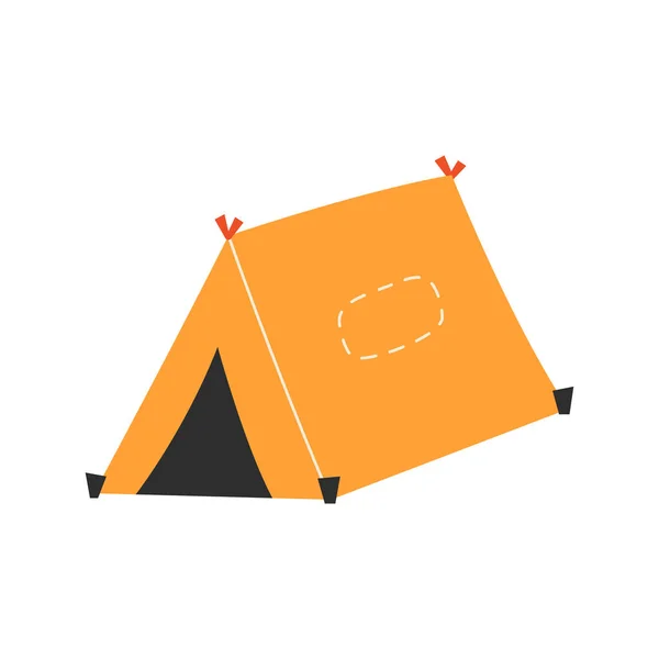 Seule Tente Toile Sur Fond Blanc Illustration Vectorielle — Image vectorielle