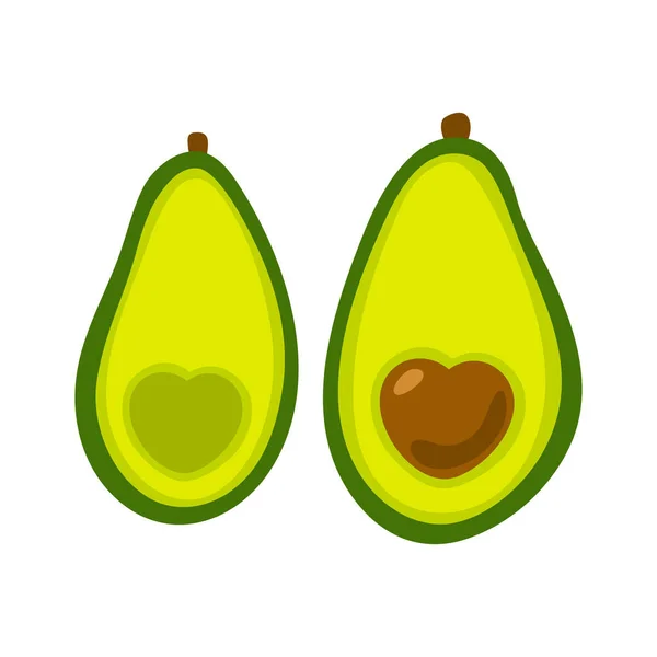 Avocado Icoon Platte Illustratie Van Avocado Vector Pictogram Geïsoleerd Witte — Stockvector