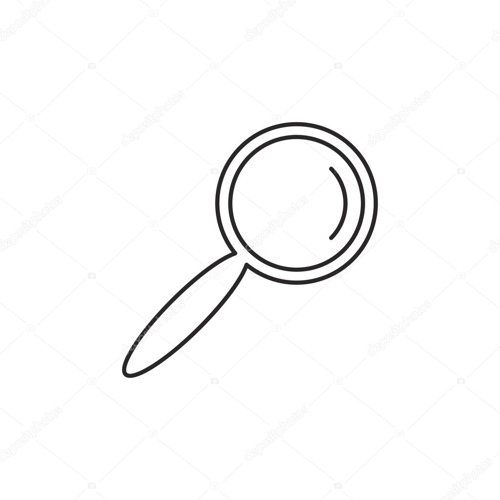 Outline Loupe Icon Isolated On White Background Vector Image By C Dinabelashova Vector Stock Outline Loupe Icon Isolated On White Background Vector Image By C Dinabelashova Vector Stock