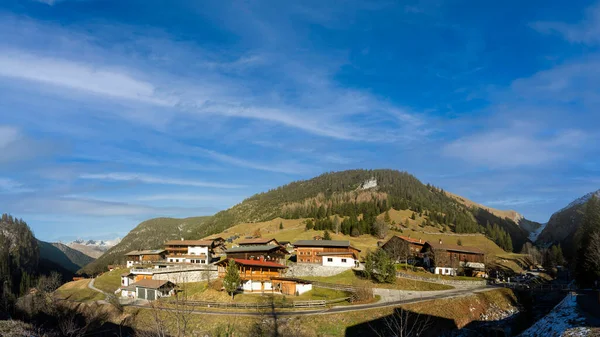 Houses Small Idyllic Mountain Village Gramais Lechtal Valley Autumn Day — Stock Photo, Image