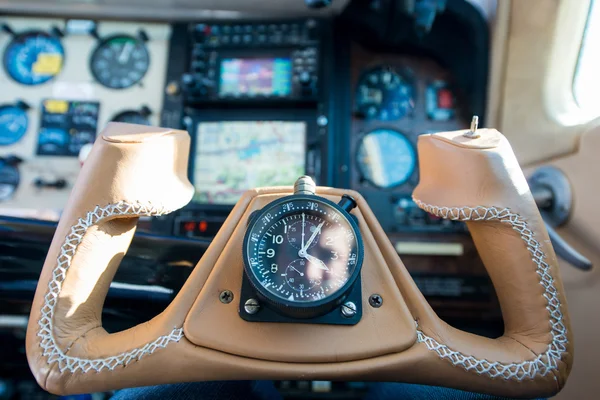 Kožená volant klapky vrtule letounu — Stock fotografie
