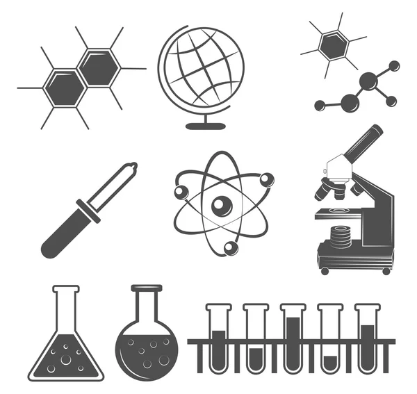 Набор иконок науки — стоковый вектор