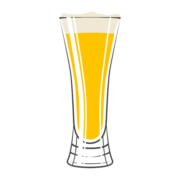 Pohár sör, fehér — Stock Vector