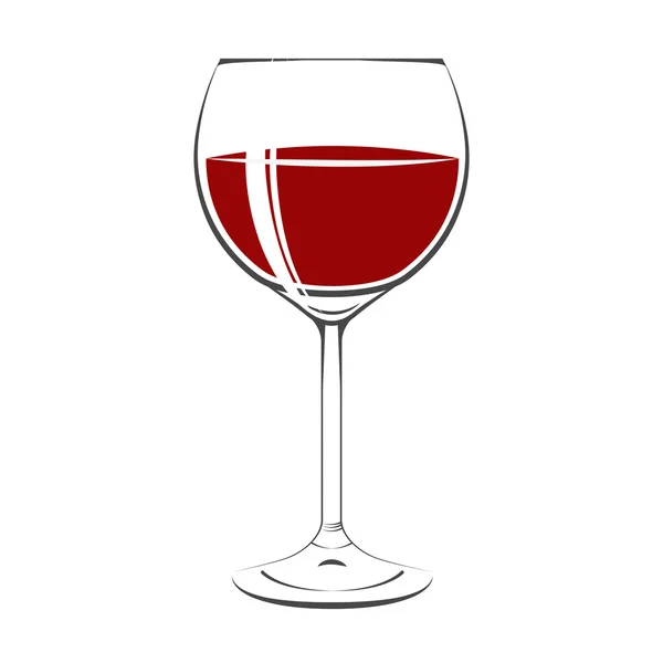 Beyaz üzerine kırmızı şarap — Stok Vektör