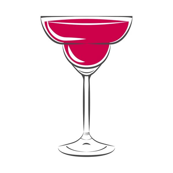 Margarita, verre à boire, cocktail, vecteur — Image vectorielle