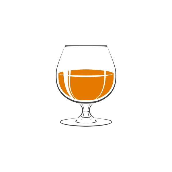 Whisky, verre à boire, alcool . — Image vectorielle