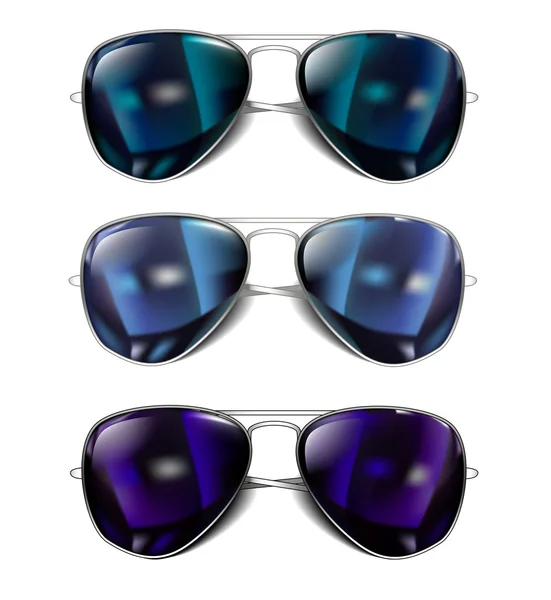 Mirror sunglasses on white — Stock Vector