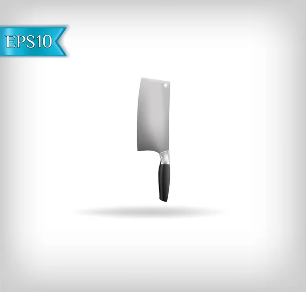 Cuchillo de carne cuchilla sobre un fondo blanco . — Vector de stock