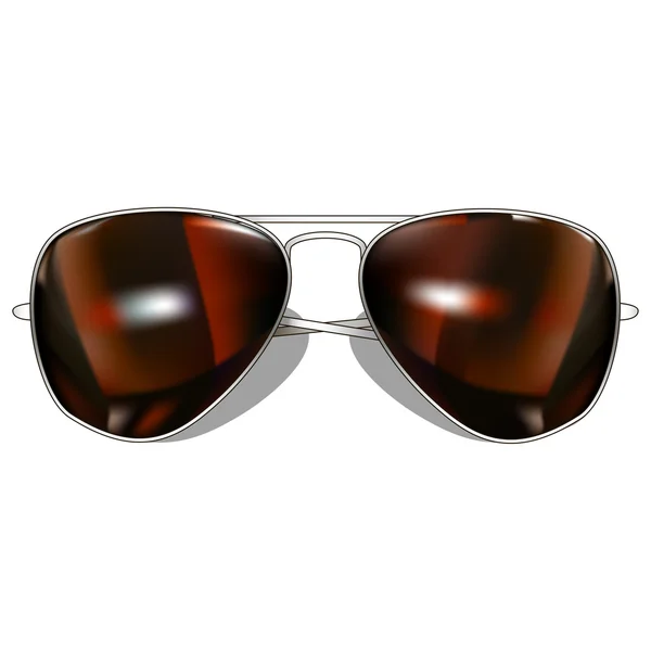Espelho óculos de sol no branco — Vetor de Stock