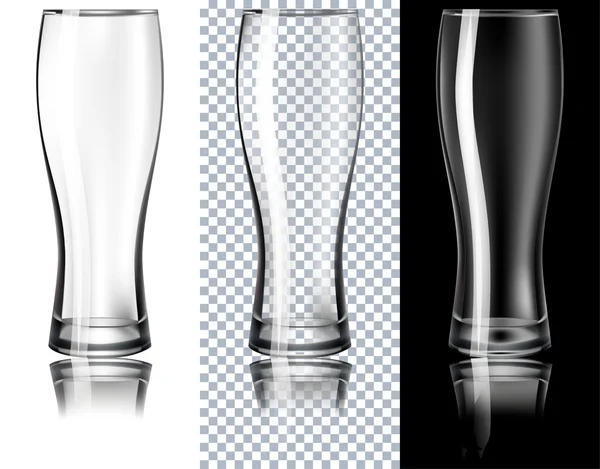 Verre à bière transparent — Image vectorielle