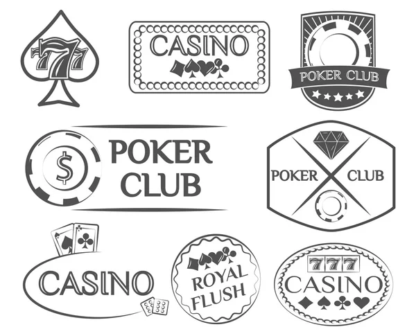Conjunto de putas. casino y juegos de azar — Archivo Imágenes Vectoriales