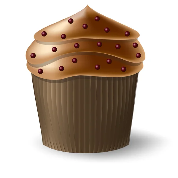 Chokolate Cupcake, Tasty Muffin — Stock Vector