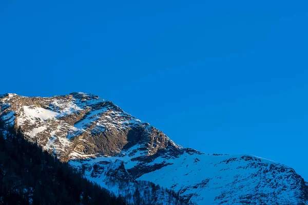 Vista Das Montanhas Cobertas Neve Kitzsteinhorn Kaprun Áustria — Fotografia de Stock