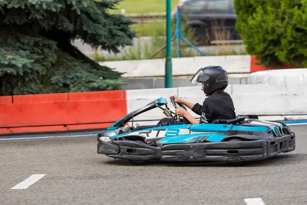 Brno República Checa Agosto 2021 Gente Karts Pista Carreras Carreras — Foto de Stock