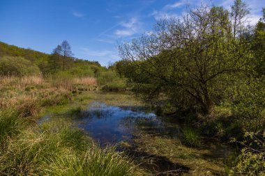 Sakin, koyu mavi su çevresindeki yeşilliği ve gökyüzünü yansıtıyor. Medeniyetten uzakta derin bir sükunet ve izolasyon hissi yaratıyor.