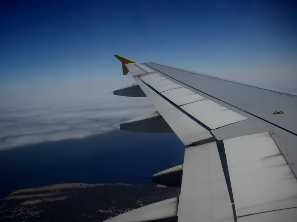 Wing aircraft in flight — Stock Photo, Image