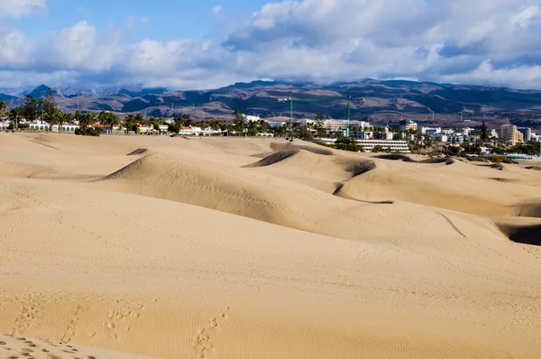 Wydmy Maspalomas na wyspie gran canaria — Zdjęcie stockowe