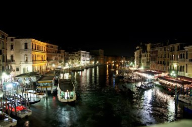 Venedik gece Grand canal