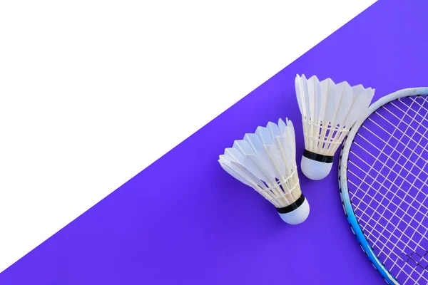 White shuttlecock feather for badminton sport, concept for badminton lovers around the world.