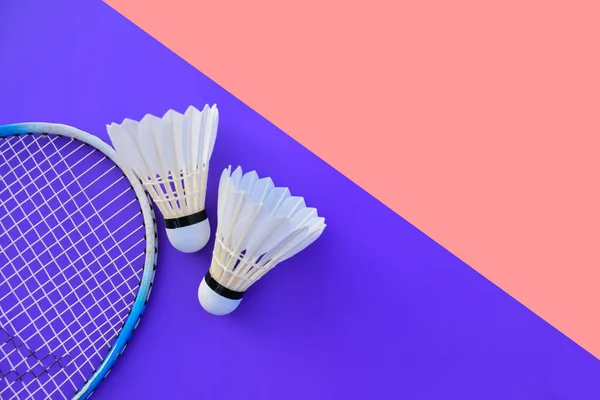 White shuttlecock feather for badminton sport, concept for badminton lovers around the world.