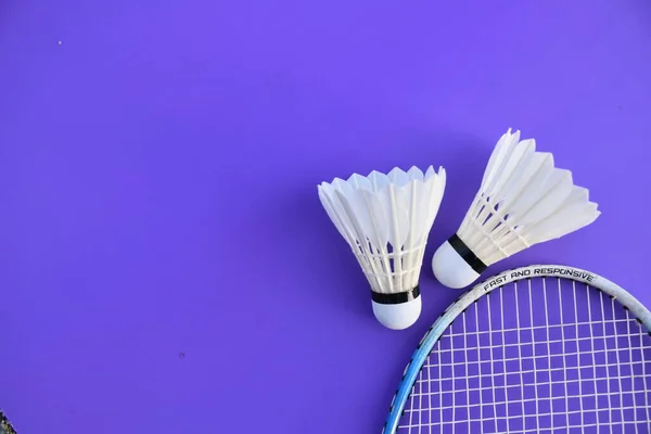 White shuttlecock feather for badminton sport, concept for badminton lovers around the world.