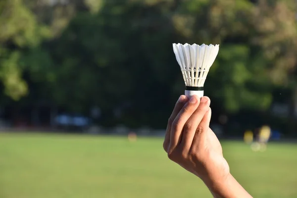White shuttlecock feather for badminton sport, concept for badminton lovers around the world.