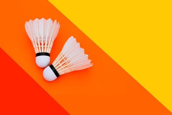 Witte Pendelveer Voor Badmintonsport Concept Voor Badmintonliefhebbers Hele Wereld — Stockfoto