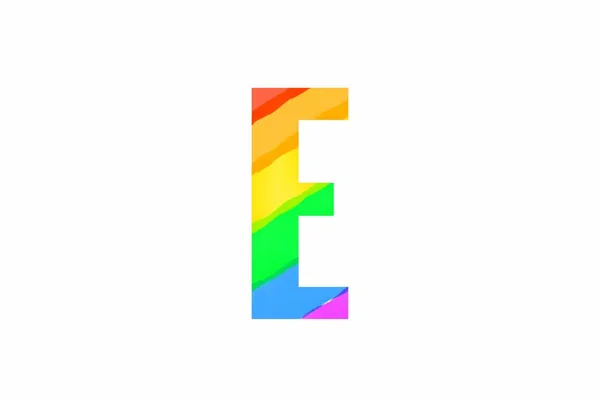 Alfabetos Ingleses Colores Arcoíris —  Fotos de Stock