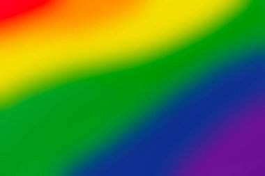 Gökkuşağı bayrağının bulanık arkaplanı, lgbtqai gurur ayı konsepti dünya çapında.