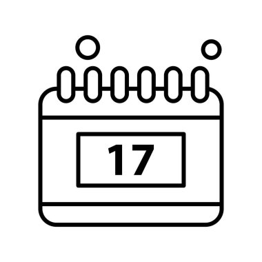  Vektör Takvim Simgesi, vektör illüstrasyonu 