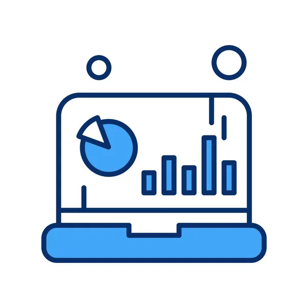 Vector Analytics Icon Illustration — Stockvektor