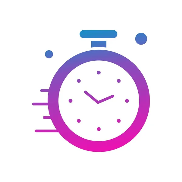 Vector Clock Icon Illustration — Stock Vector