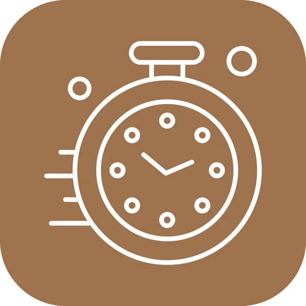 Reloj Vector Icono Ilustraciónilustración — Archivo Imágenes Vectoriales