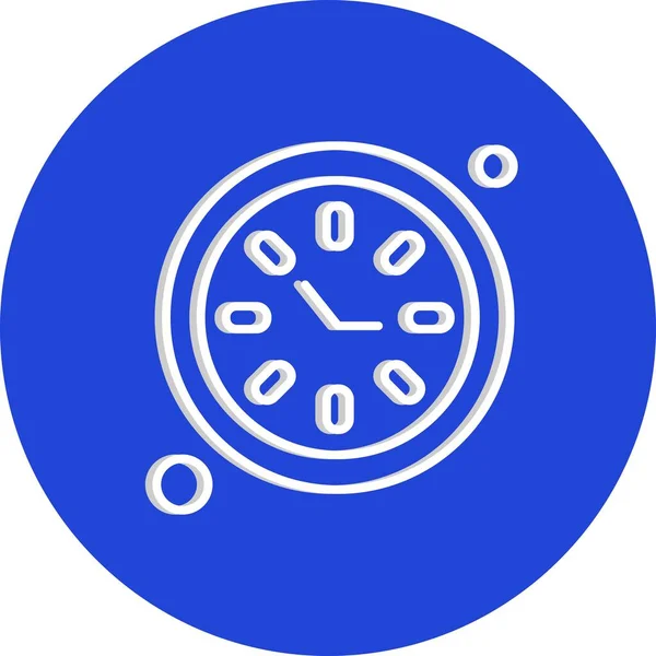 Vector Clock Icon Illustration — Stock Vector