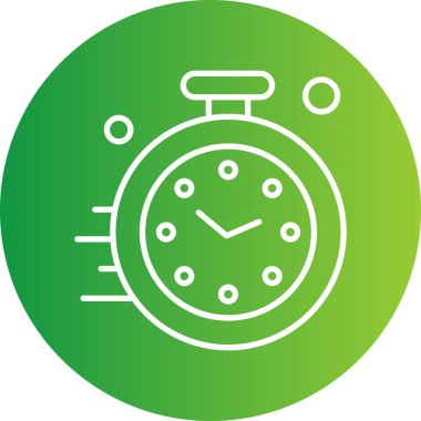 Renkli Vektör Saat Simgesi 