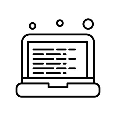 Vektör dizüstü bilgisayar simgesi dijital tasarımı