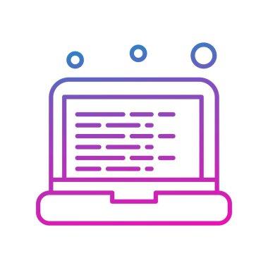 Vektör dizüstü bilgisayar simgesi dijital tasarımı