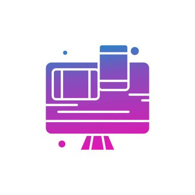  Vektör lcd monitörü Simge dijital resmi 