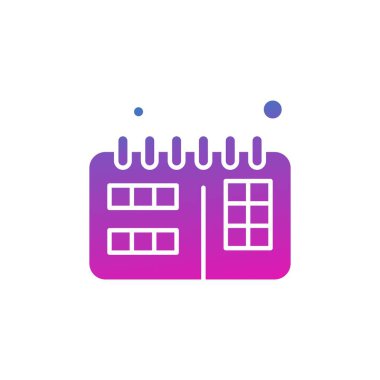  Vektör Takvim Simgesi, vektör illüstrasyonu  