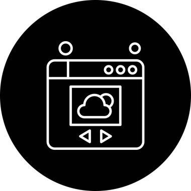  Vektör Bulut Simgesi, vektör illüstrasyonu 