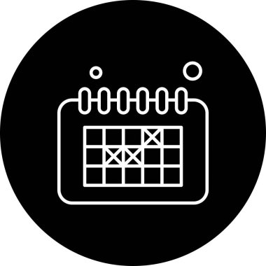  Vektör Takvim Simgesi, vektör illüstrasyonu  