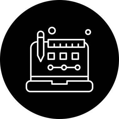 Vektör dizüstü bilgisayar simgesi dijital tasarımı