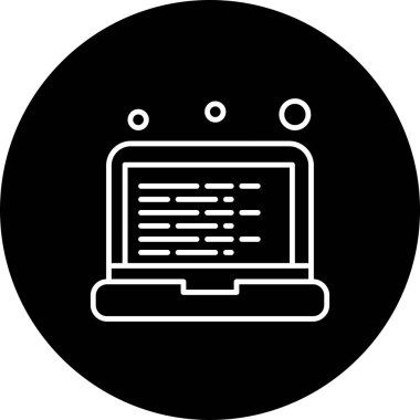 Vektör dizüstü bilgisayar simgesi dijital tasarımı