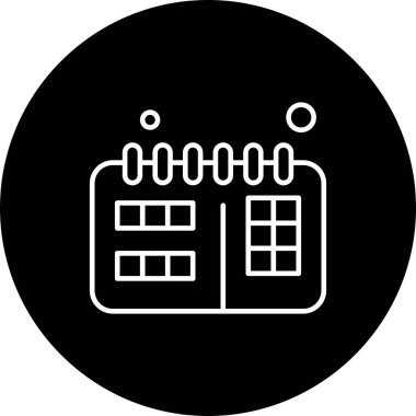  Vektör Takvim Simgesi, vektör illüstrasyonu  