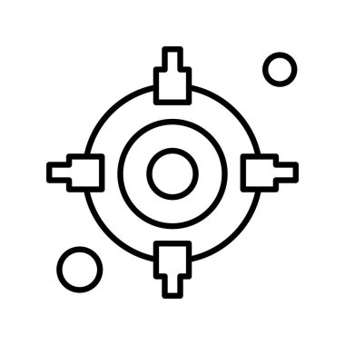 Seo çizgi simgesinin vektör illüstrasyonu