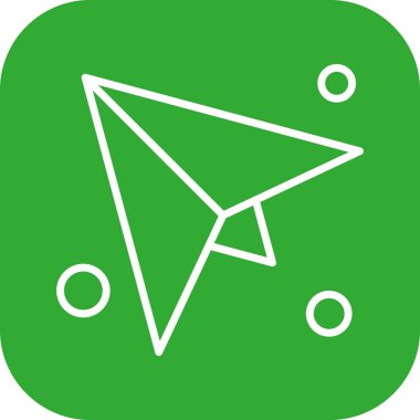 Web kağıt uçağı için vektör illüstrasyonu