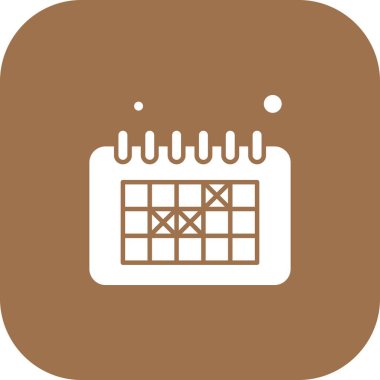  Vektör Takvim Simgesi, vektör illüstrasyonu 